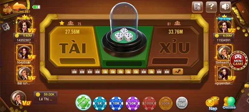 Nhiều cơ hội cược hấp dẫn chờ đón người chơi tại tài xỉu
