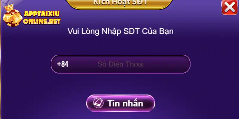 Kích hoạt số điện thoại để thực hiện đăng ký tài khoản