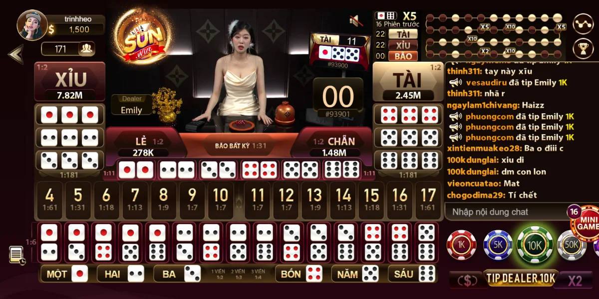 Sunwin sở hữu kho casino live chất lượng